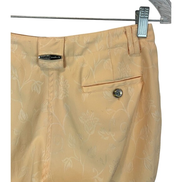 Jamie Sadock Active Capri Pants Womens Size 6 Stretch Pastel Orange Floral - Picture 4 of 9